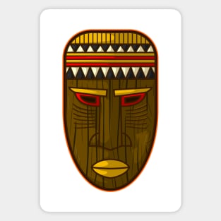 An anciente african tribal mask design Magnet